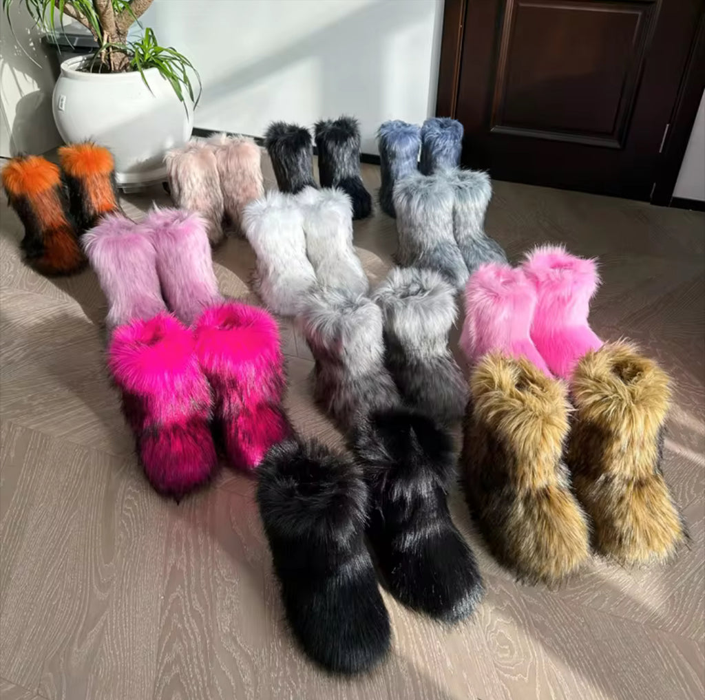 Women Winter Luxury Boots Animal
