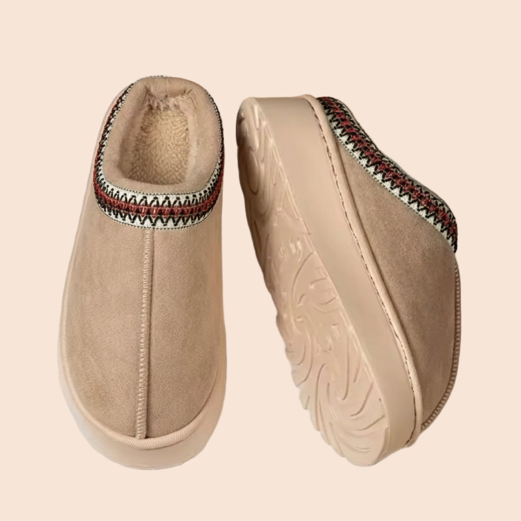 Women Winter Slippers Beige